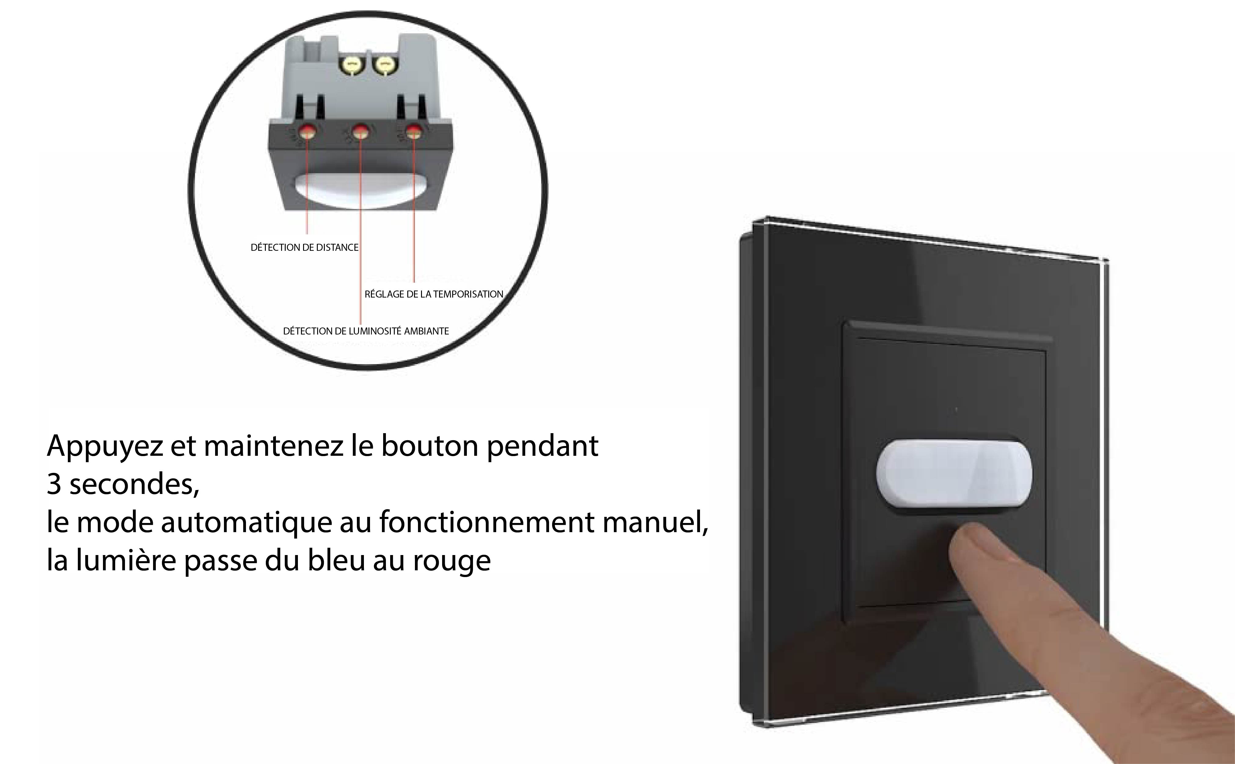 INTERRUPTEUR PIR DETECTION HUMAINE